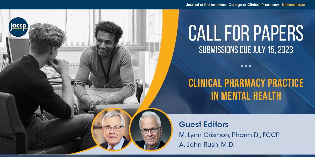 JACCP Call for Papers: Clinical Pharmacy Practice in Mental Health